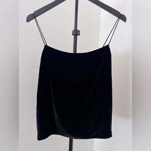 🖤 Alice + Olivia Velvet Camisole Tank | Silk Blend | Minimal Chic Top